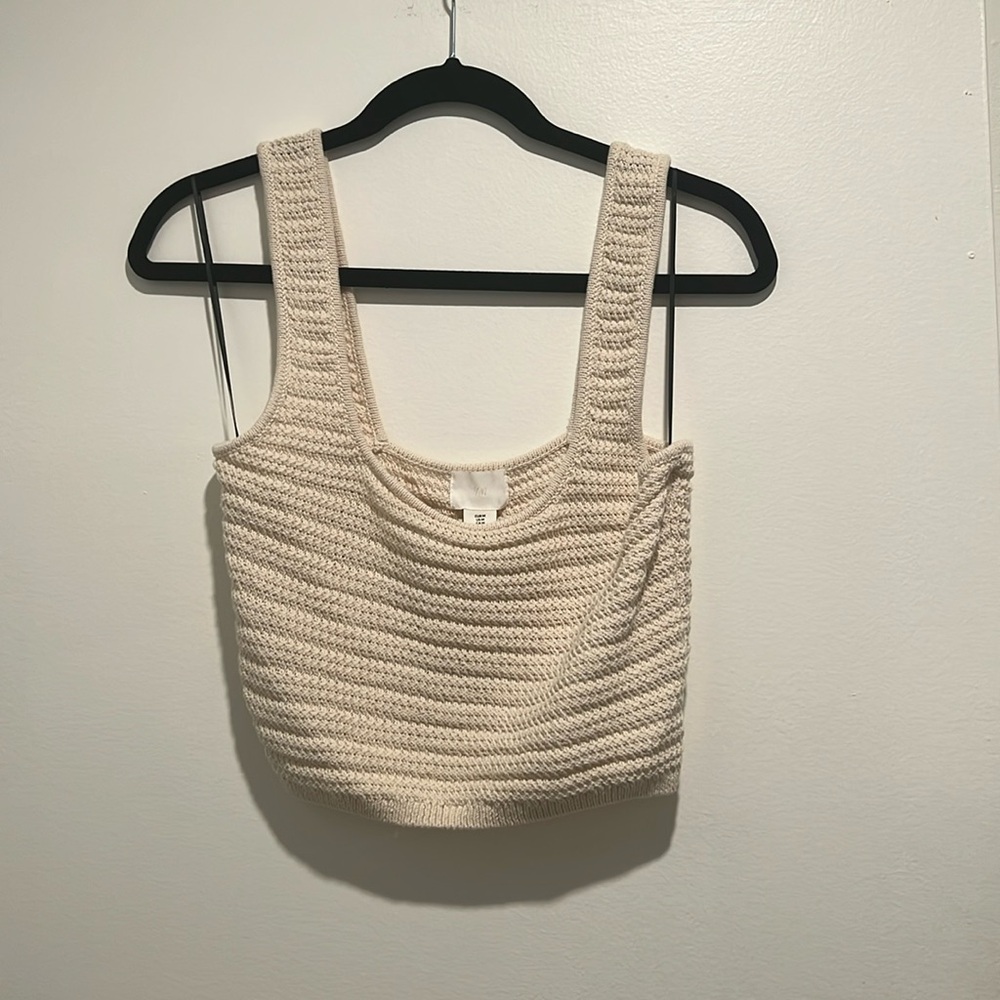 H&M Knit Crop Top - Size M (Matching Skirt Sold Separately)